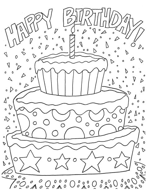 Happy Birthday Coloring Sheet